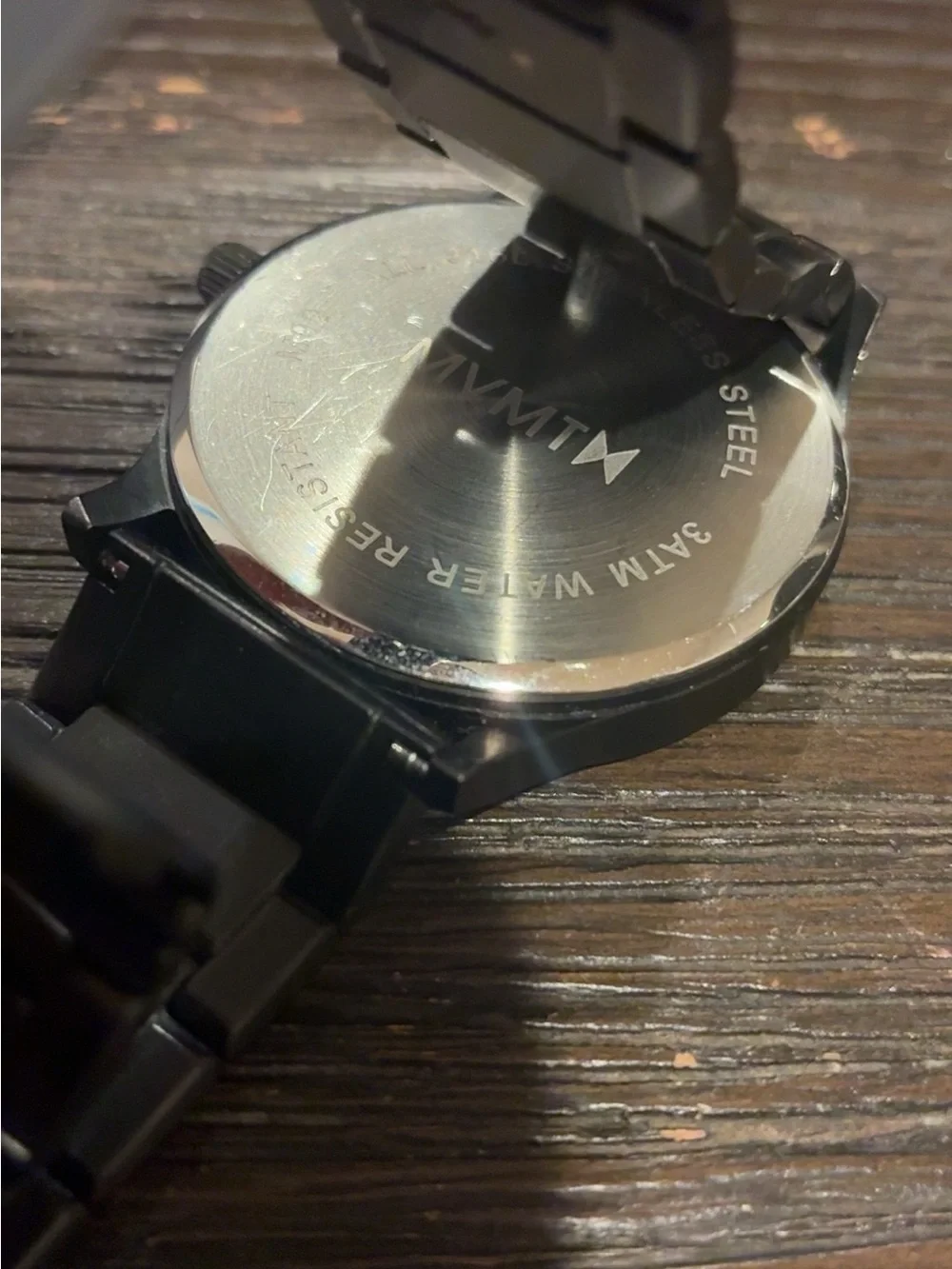 MVMT Black Men’s Stainless Steel Watch with Red Accents